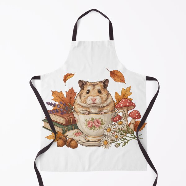 Item preview, Hamster - Cozy Cottagecore Hamster in Teacup designed and sold by ArcticFoxStudio.