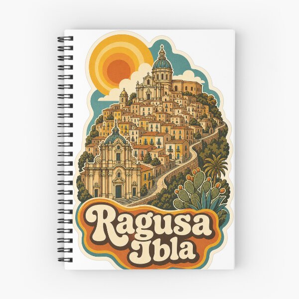 Item preview, Ragusa Ibla Italy Travel Souvenir - Retro Illustration designed and sold by VisualArtsOasis.