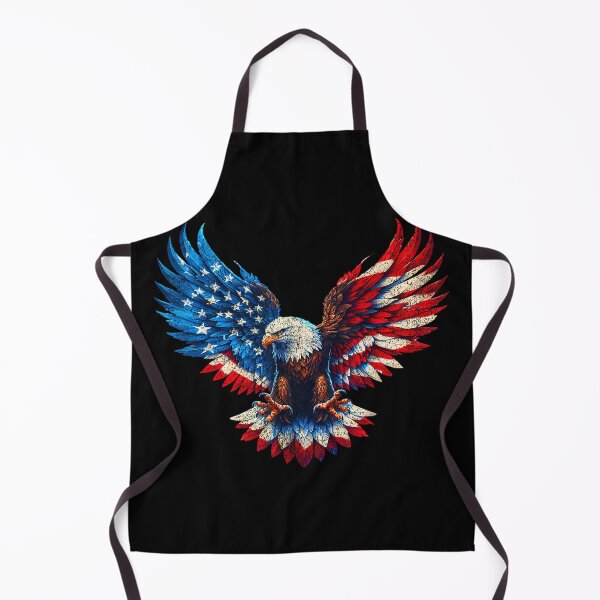 Artikelvorschau, Amerikanische Flagge, Weißkopfseeadler, patriotischer Adler, 4. Juli, USA entworfen und verkauft von SylviaYLaughlin.