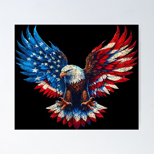 Item preview, American Flag Bald Eagle Patriotic Eagle 4th of July USA designed and sold by SylviaYLaughlin.