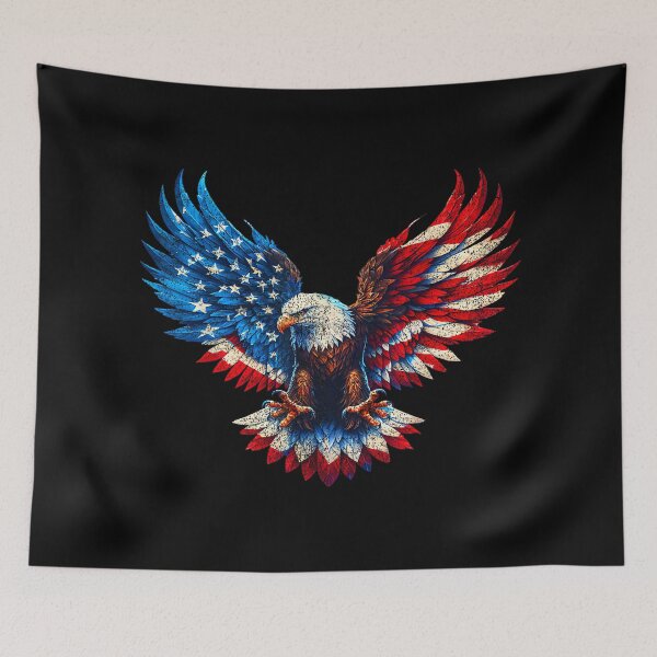Item preview, American Flag Bald Eagle Patriotic Eagle 4th of July USA designed and sold by SylviaYLaughlin.