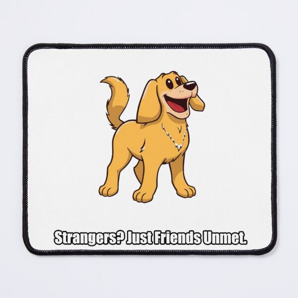 Item preview, Golden Retriever Sticker - Strangers Friends Unmet - Funny Golden Gift designed and sold by pawdrops.