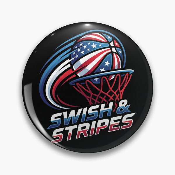 Item preview, Swish And Stripes Patriotic Basketball Net Shirt designed and sold by TeNovaStudio.
