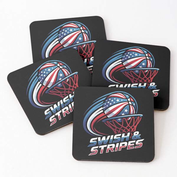 Item preview, Swish And Stripes Patriotic Basketball Net Shirt designed and sold by TeNovaStudio ⭐⭐⭐⭐⭐.