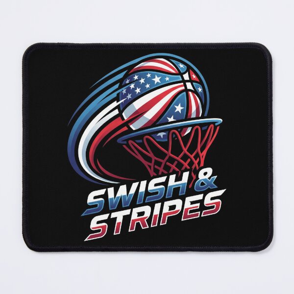 Item preview, Swish And Stripes Patriotic Basketball Net Shirt designed and sold by TeNovaStudio.