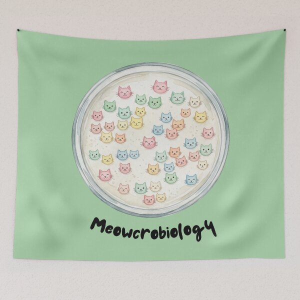 Item preview, Meowcrobiology, cat themed design, microbiology, microbiologist designed and sold by Girly-Universe.