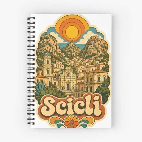 Item preview, Scicli Italy Travel Souvenir - Retro Illustration designed and sold by VisualArtsOasis.
