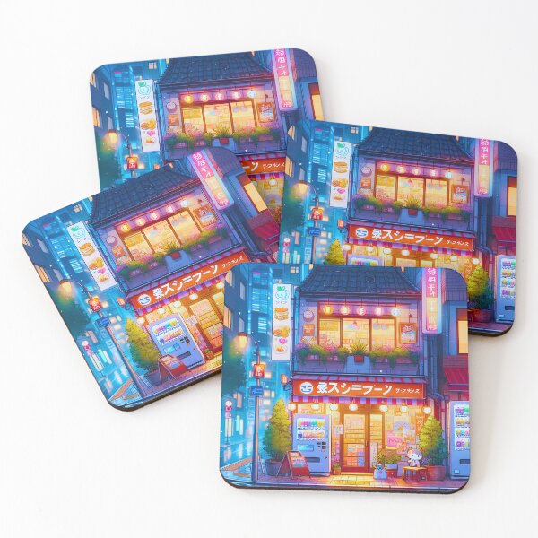 Item preview, Neon Neko Corner Store designed and sold by ZenGrooves.