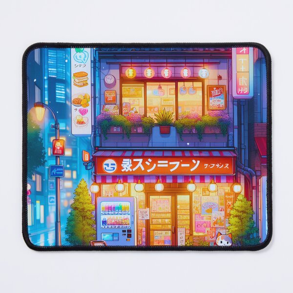 Item preview, Neon Neko Corner Store designed and sold by ZenGrooves.