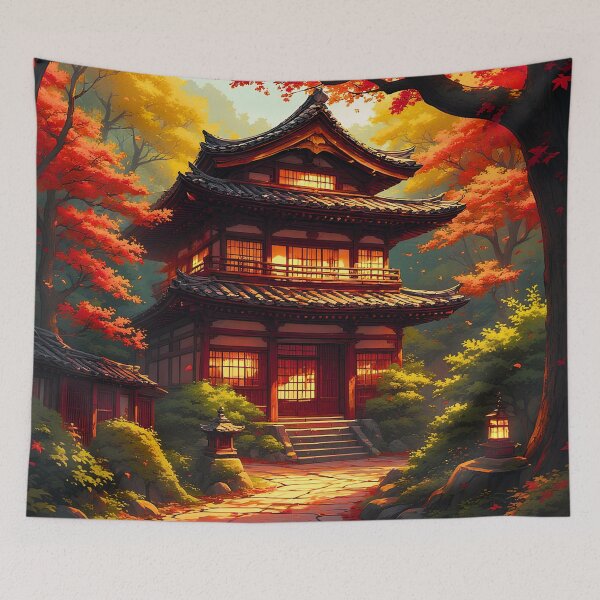 Item preview, Autumn Serenity Temple designed and sold by ZenGrooves.