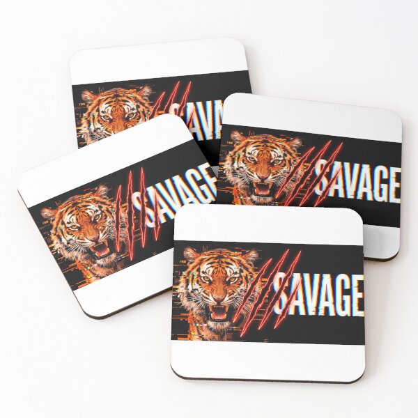 Artikelvorschau, Savage Tiger Glitch Neon Streetwear Design Beast Mode Gym Motivation entworfen und verkauft von Presshue.