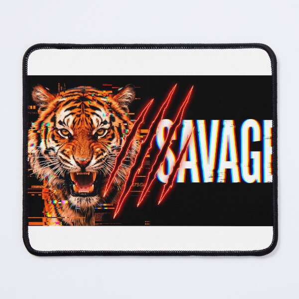 Item preview, Savage Tiger Glitch Neon Streetwear Design Beast Mode Gym Motivation designed and sold by Presshue.