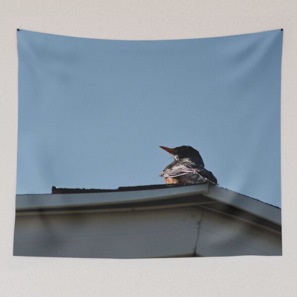 Item preview, American Robin on roof designed and sold by WilesNailsPower.