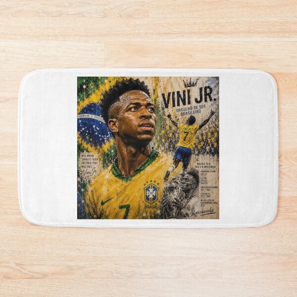 Item preview, Vinícius Júnior | Brazilian Football Superstar Portrait designed and sold by ArtistrySky.