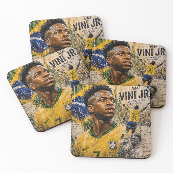 Item preview, Vinícius Júnior | Brazilian Football Superstar Portrait designed and sold by ArtistrySky.