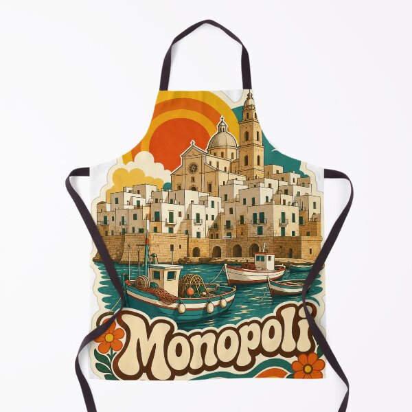 Item preview, Monopoli Italy Travel Souvenir - Retro Illustration designed and sold by VisualArtsOasis.