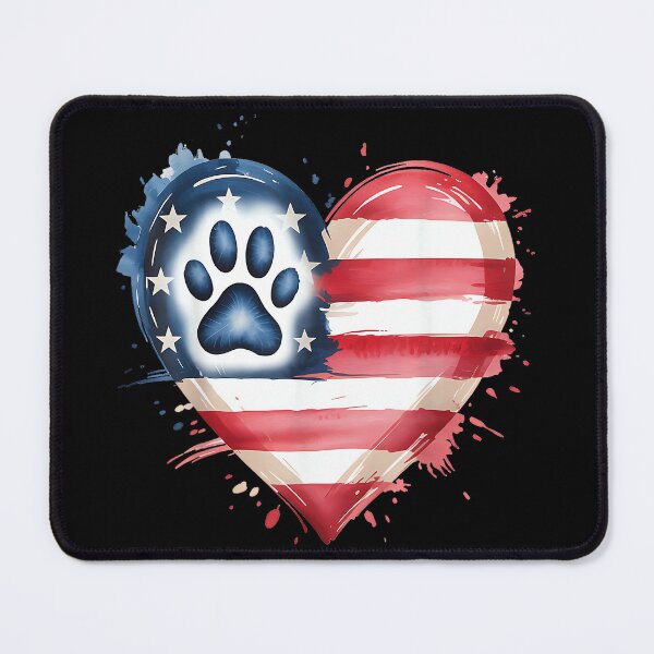 Item preview, American Flag Patriotic Dog And Cat Paw Print 4th Of July designed and sold by SylviaYLaughlin.