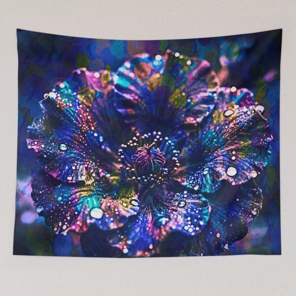 Item preview, Cosmic Neon Bloom - Ethereal Galactic Flora designed and sold by WitchyBotanicaArt.