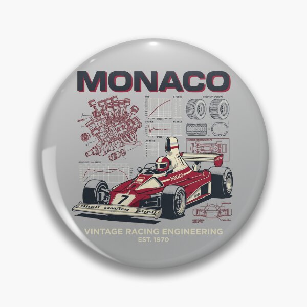 Item preview, Vintage Monaco Grand Prix Racing - High End Maximalist Apparel Art designed and sold by krish-prints.