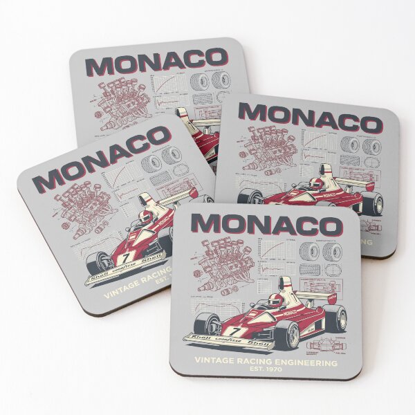 Item preview, Vintage Monaco Grand Prix Racing - High End Maximalist Apparel Art designed and sold by krish-prints.