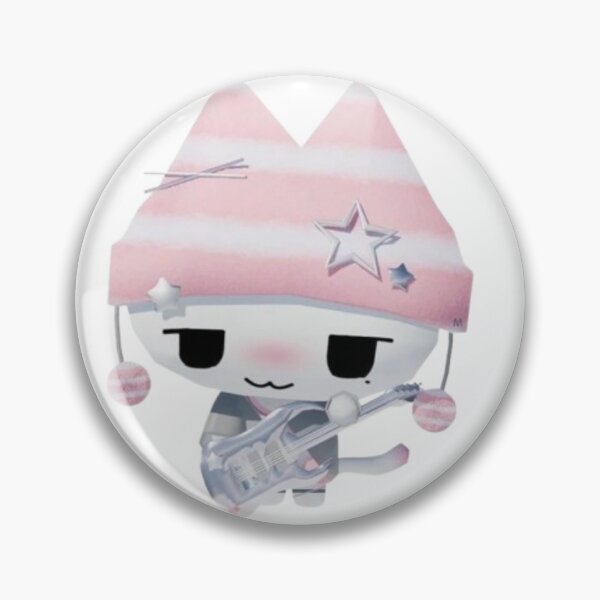 Item preview, Kawaii Emo Rockstar Cat with Guitar designed and sold by AesthinkArt.