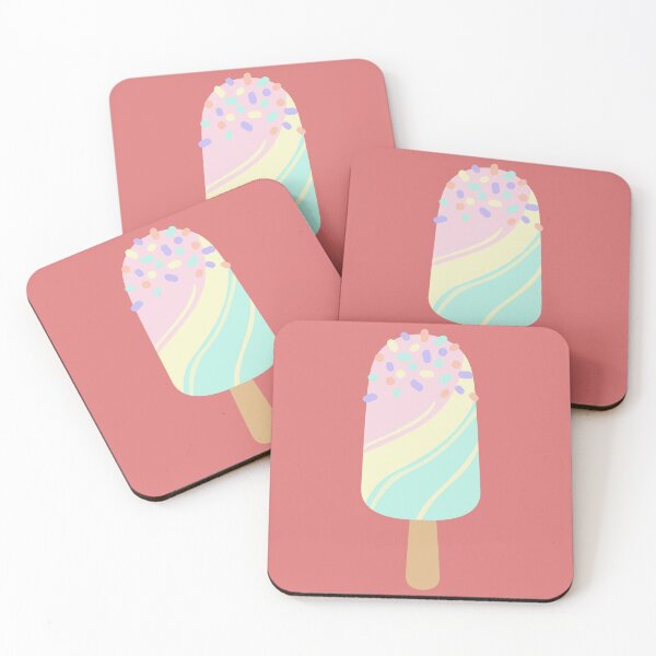 Item preview, Cute Pastel Rainbow Ice Cream Popsicle designed and sold by Nikola Dio.