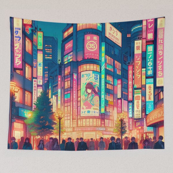 Item preview, Neon Dreams of Shibuya designed and sold by ZenGrooves.