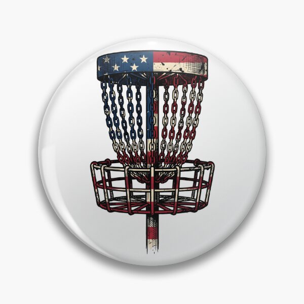Item preview, Vintage American Flag Disc Golf Basket Shirt designed and sold by TeNovaStudio.