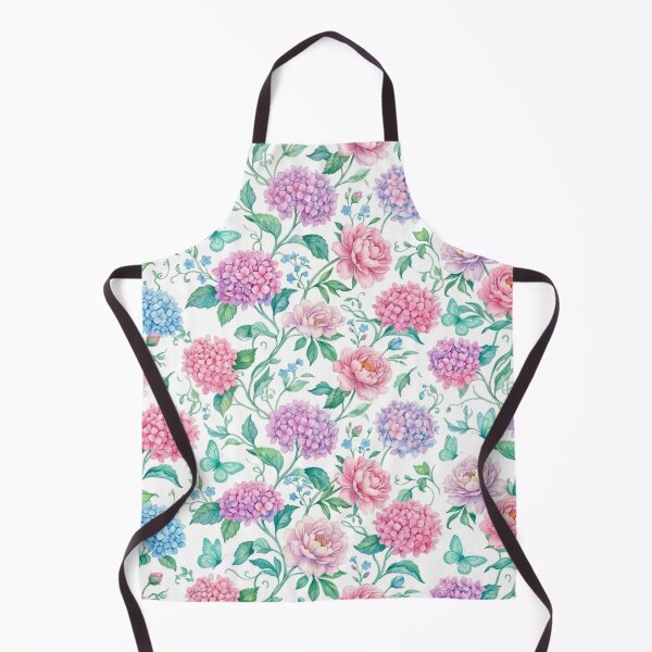Item preview, Watercolor Hydrangea and Peony Floral Pattern with Butterflies designed and sold by FashioonTrends.