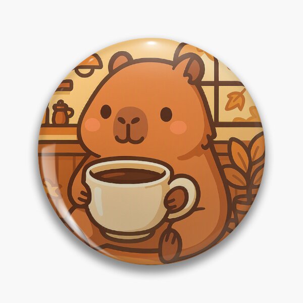 Item preview, Capybara Coffee Club Cute Kawaii Sticker designed and sold by hamoudaatm3.