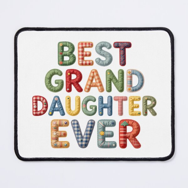 Item preview, BEST GRANDDAUGHTER EVER - IN COLORFUL FAUX LETTERING designed and sold by AlexOBrienArt.