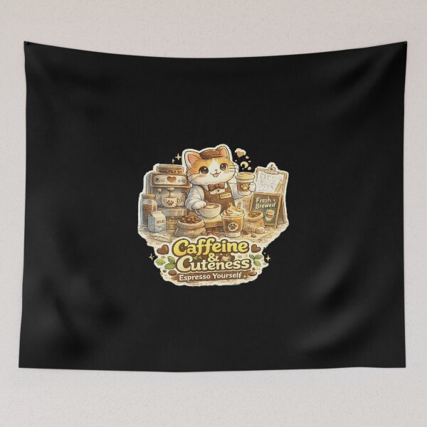 Item preview, Cute Coffee Cat Barista designed and sold by TheZyro.