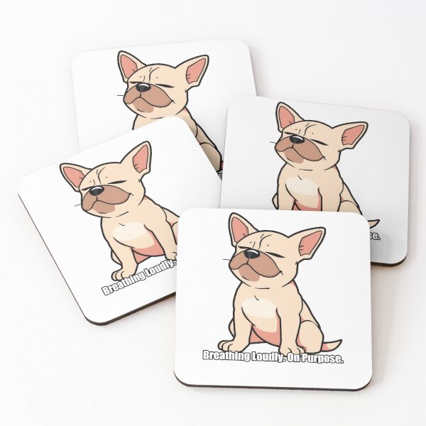 Item preview, French Bulldog Sticker - Breathing Loudly On Purpose - Frenchie designed and sold by pawdrops.