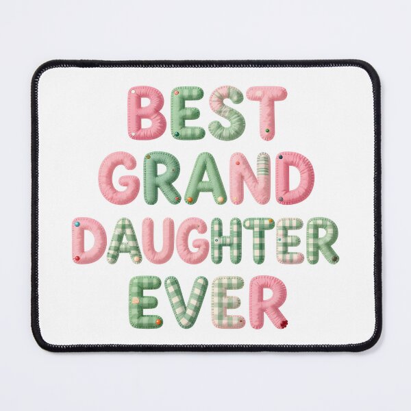 Item preview, BEST GRANDDAUGHTER EVER - IN PINK & GREEN FAUX LETTERING designed and sold by AlexOBrienArt.