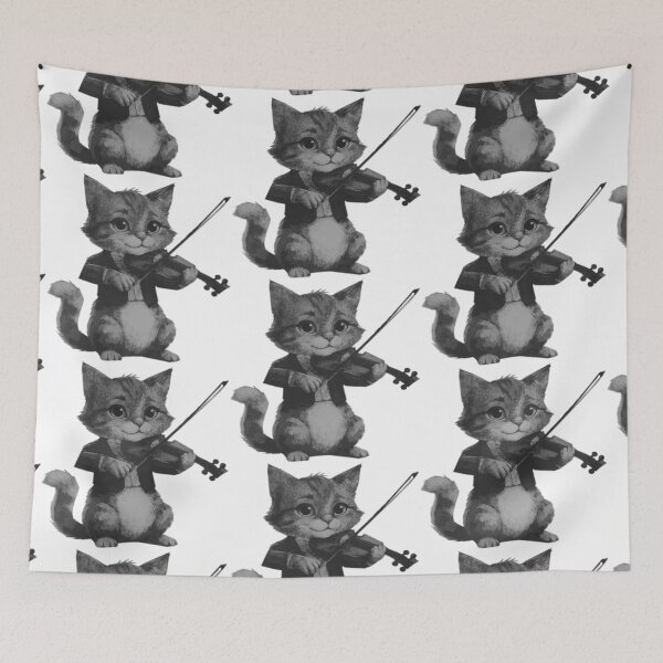 Item preview, Cat Plays Violin designed and sold by kinpirks.