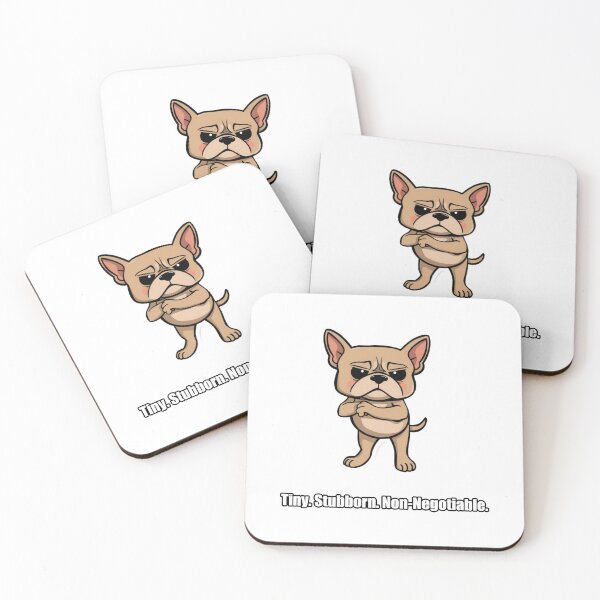 Item preview, French Bulldog Sticker - Tiny Stubborn Non-Negotiable Frenchie designed and sold by pawdrops.