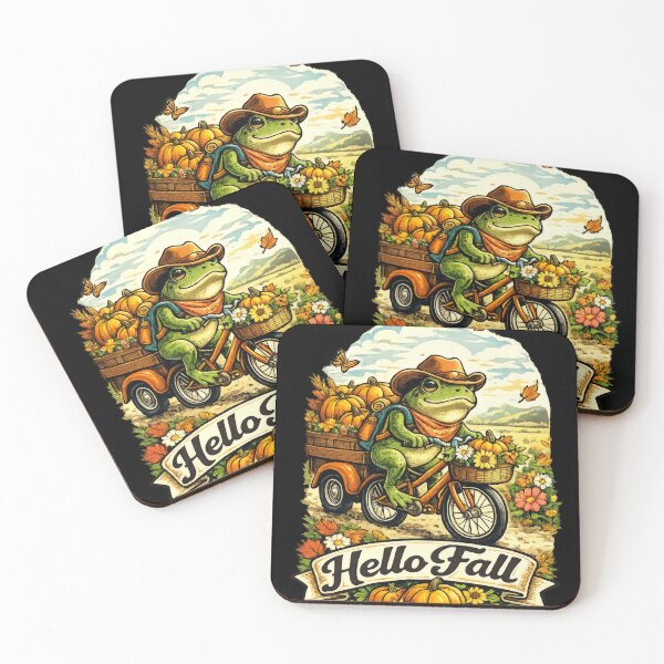 Item preview, Hello Fall Vintage Frog Pumpkin Tricycle designed and sold by Mr Lee.