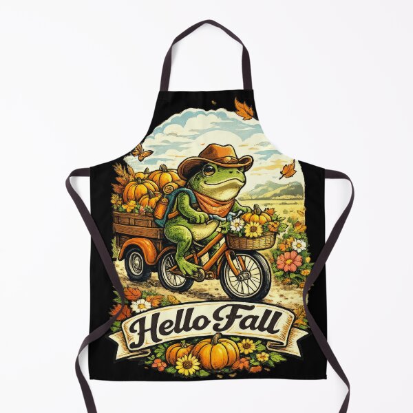 Item preview, Hello Fall Vintage Frog Pumpkin Tricycle designed and sold by Mr Lee.
