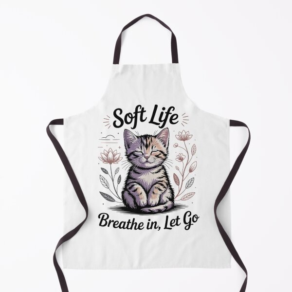 Item preview, Soft Life Cat – Breathe In Let Go Mindfulness Kitten Design designed and sold by Cool-cat-art.