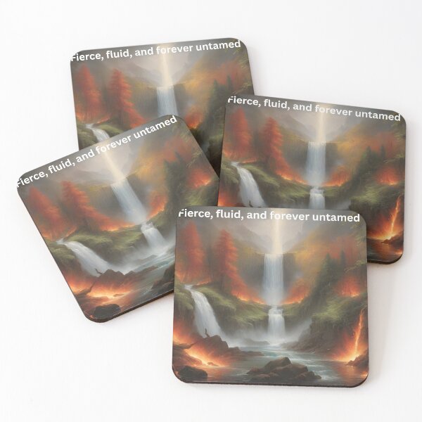 Item preview, Inferno Wilderness: Waterfall Amid Flames designed and sold by Prachodayat Artworks.