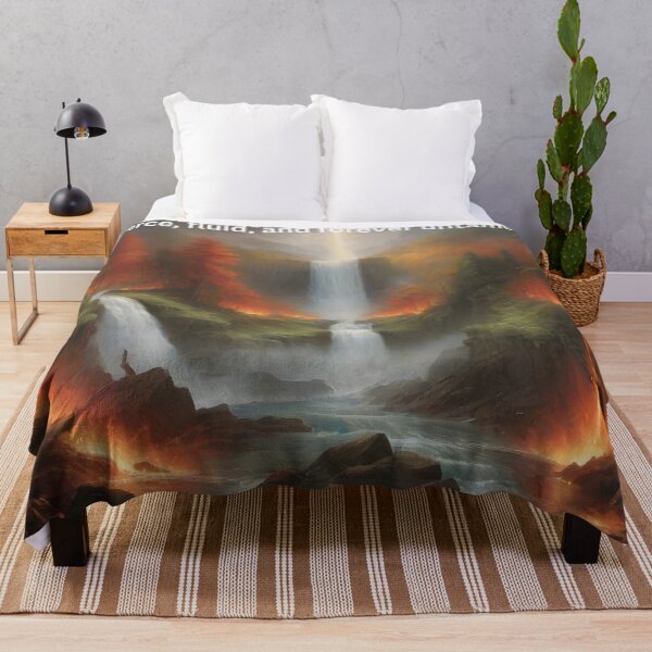 Item preview, Inferno Wilderness: Waterfall Amid Flames designed and sold by Prachodayat Artworks.