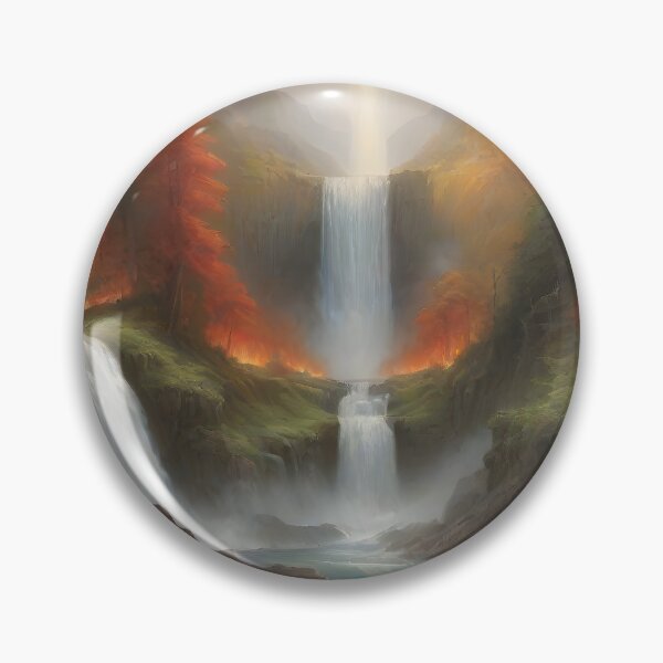 Item preview, Inferno Wilderness: Waterfall Amid Flames designed and sold by Prachodayat Artworks.