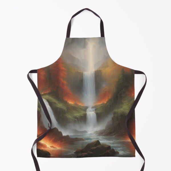 Item preview, Inferno Wilderness: Waterfall Amid Flames designed and sold by Prachodayat Artworks.