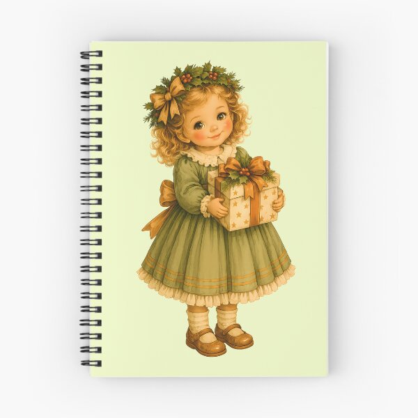 Item preview, Vintage Merry Christmas Child with Holiday Gift designed and sold by aleano2026.