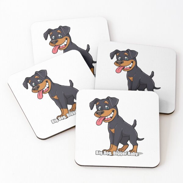 Artikelvorschau, Rottweiler-Aufkleber – Großer Hund, noch größeres Baby – Lustiges Rottweiler-Geschenk entworfen und verkauft von pawdrops.
