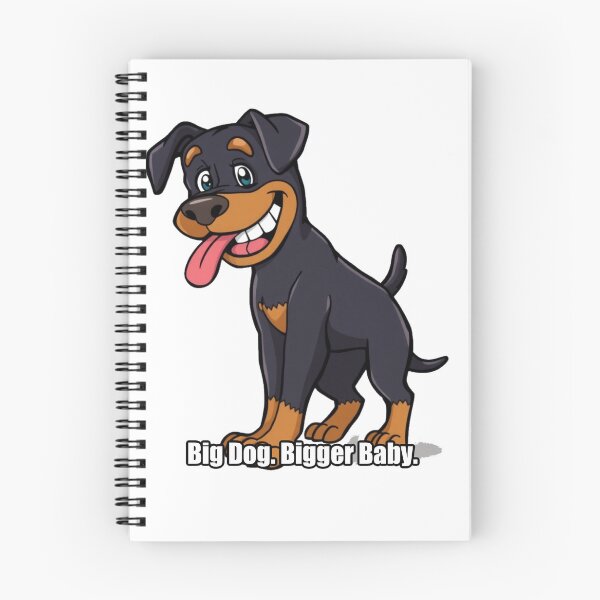 Item preview, Rottweiler Sticker - Big Dog Bigger Baby - Funny Rottie Gift designed and sold by pawdrops.