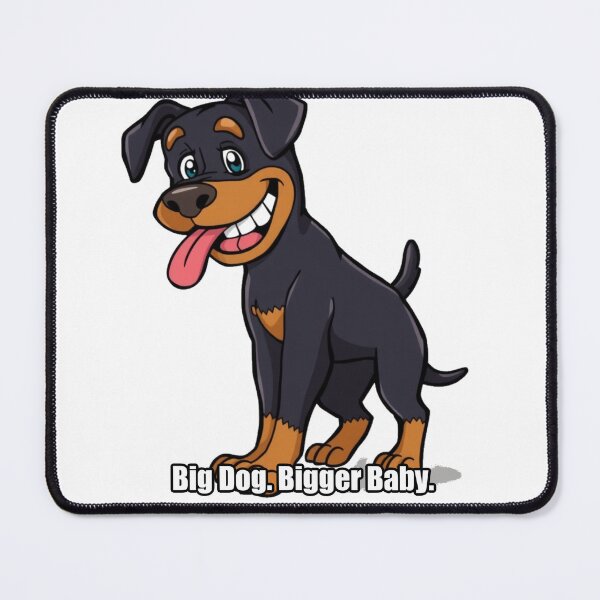 Item preview, Rottweiler Sticker - Big Dog Bigger Baby - Funny Rottie Gift designed and sold by pawdrops.