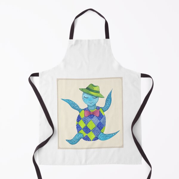 Item preview, Whimsical Dapper Sea Turtle Watercolor Art designed and sold by LabelStudio.