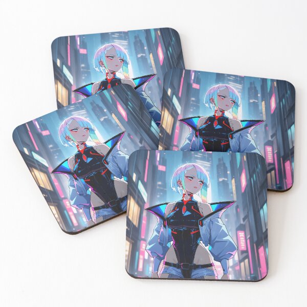 Item preview, Neon Rain – Futuristic Portrait Art designed and sold by PosterFuel.