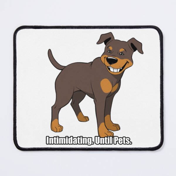 Item preview, Rottweiler Sticker - Intimidating Until Pets - Funny Rottie designed and sold by pawdrops.
